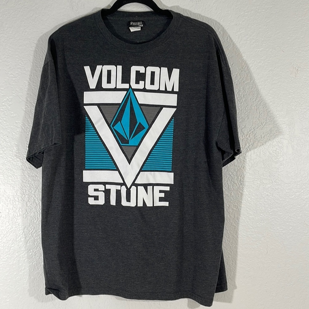 VOLCOM Stone Logo Dark Gray Men’s Short Sleeves Graphic Tee T-Shirt Size XL